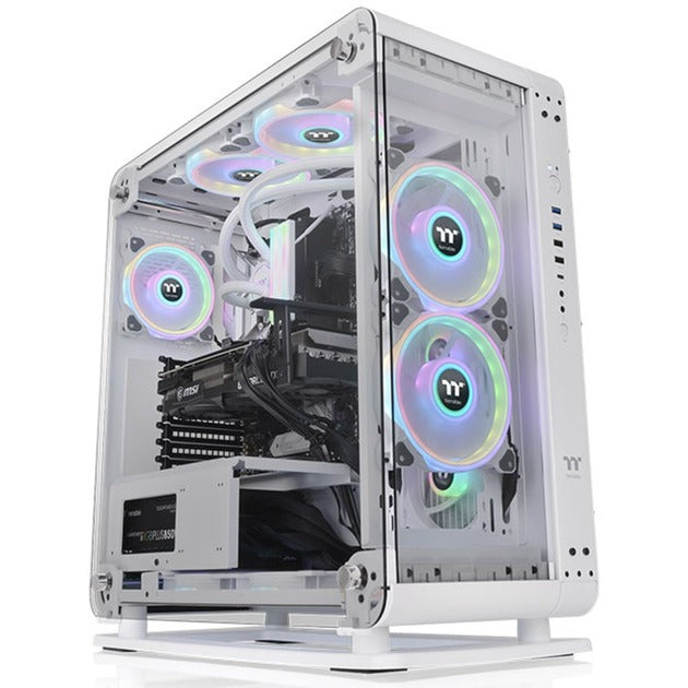Load image into Gallery viewer, Thermaltake core p6 tempered glass snow midi tower behuizing (wit | 4x usb-a | 1x usb-c | window)
