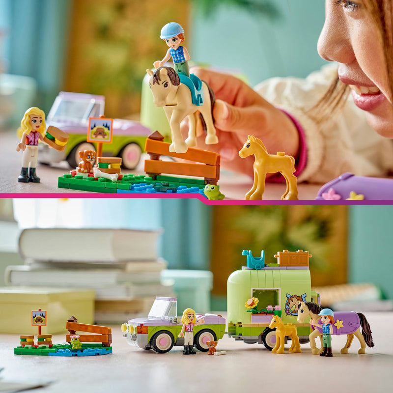 Afbeelding laden in galerijviewer, Lego friends 42695 trailer met paard en veulen
