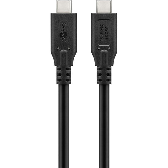 Goobay usb-c 4.0 > usb-c kabel (zwart, 1 meter)