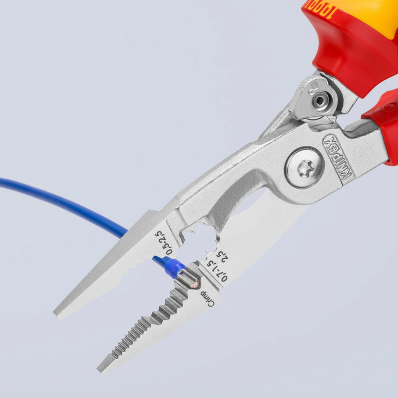 Load image into Gallery viewer, Knipex elektro installatietang 13 96 200 t (rood geel)
