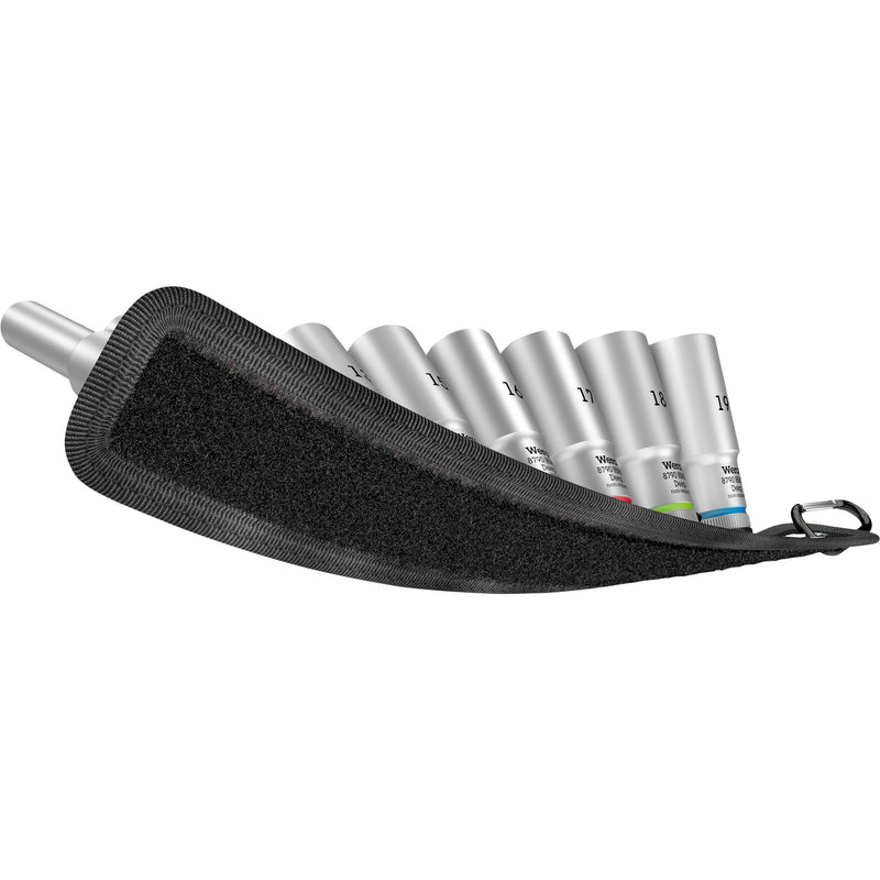 Load image into Gallery viewer, Wera belt b deep 1 doppen set, met 3 8 -aandrijving, 9‑delig dopsleutel (zwart)
