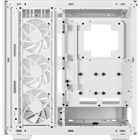 Deepcool morpheus midi tower behuizing (wit | 4x usb-a | 1x usb-c | rgb | tempered glass)