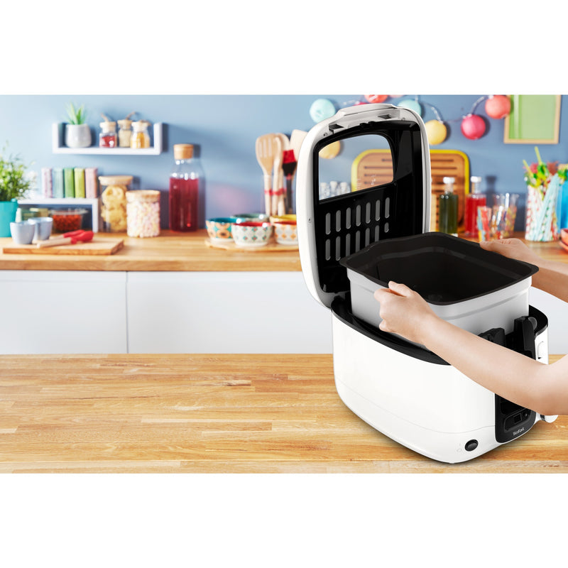 Load image into Gallery viewer, Tefal super uno fr3140 frituurpan (wit zwart, 2,2 liter)
