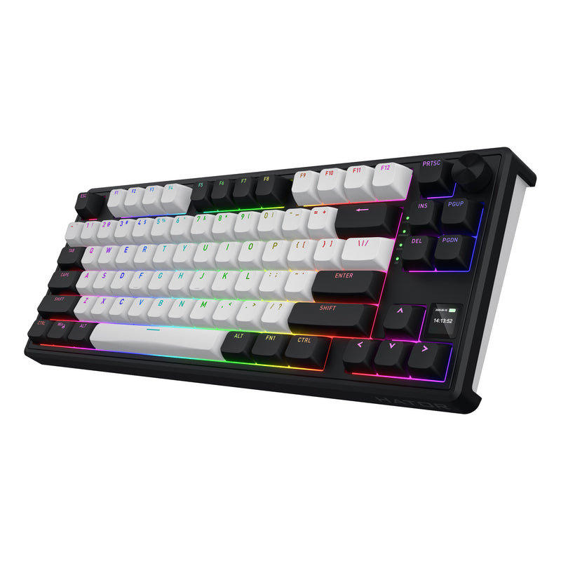Load image into Gallery viewer, Hator skyfall mag ultima 8k wireless rgb mechanisch gaming toetsenbord (zwart, us lay-out (qwerty), hator aurum ice, 80% (tkl), rgb, double-shot pbt, hot-swap, 2.4ghz | bluetooth | usb-c)
