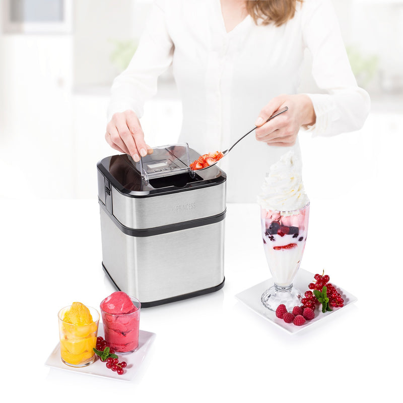 Load image into Gallery viewer, Princess 282605 ice cream maker ijsmachine (roestvrij staal zwart, 1,5 liter)
