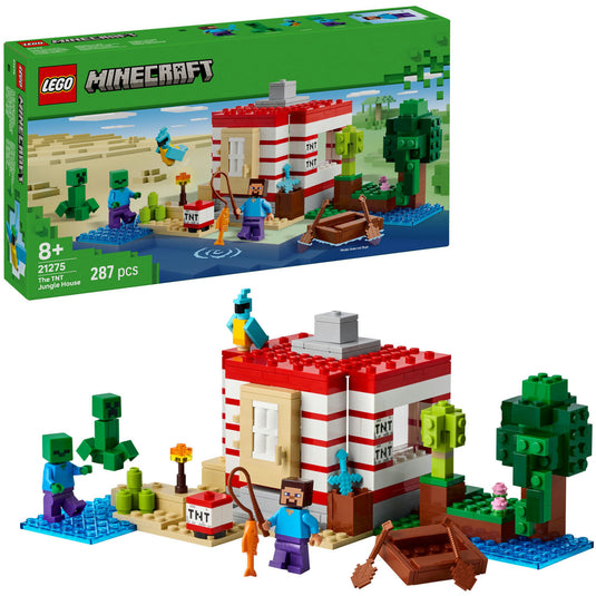 Lego minecraft - het tnt junglehuis constructiespeelgoed (21275)