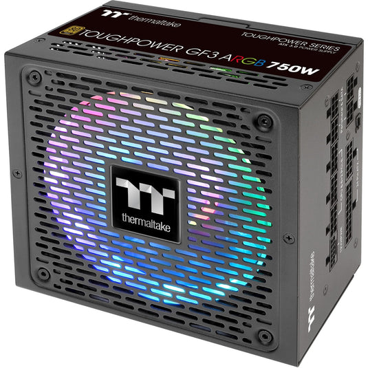 Thermaltake toughpower gf3 argb gen 5 eu modulaire 750 watt voeding (zwart, 4x pcie)