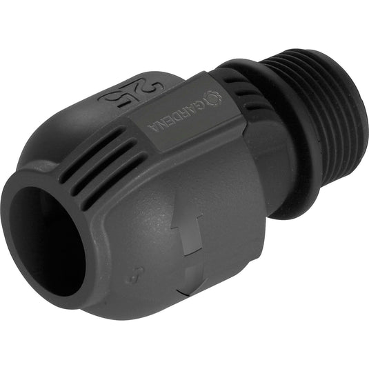 Gardena verbindingsstuk 25 mm x 1 buitendraad (zwart grijs, 2763-20)