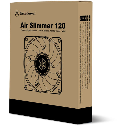Silverstone air slimmer 120 case fan (zwart transparant, 120 x 15 x 120 mm, pwm)