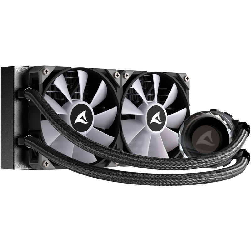 Load image into Gallery viewer, Sharkoon s80 rgb waterkoeling (zwart, 4-pins pwm fan-connector)
