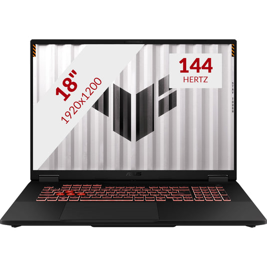 Asus tuf gaming a18 fa808um-s8112w 18 gaming laptop (zwart grijs | ryzen 7 260 | rtx 5060 | 16 gb | 1 tb ssd)