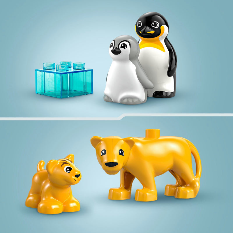 Load image into Gallery viewer, Lego duplo town 10442 families van wilde dieren: pinguïns en leeuwen
