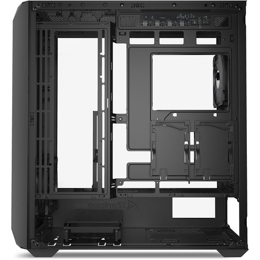 Sharkoon ak3 rgb midi tower behuizing (zwart | 2x usb-a | 1x usb-c | rgb | tempered glass)