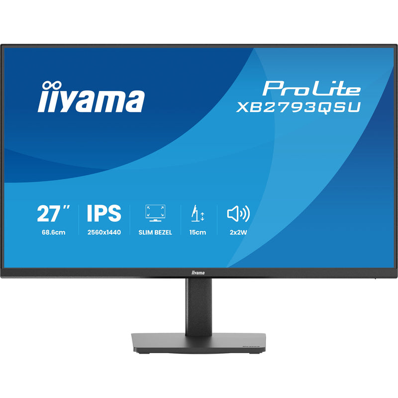 Load image into Gallery viewer, Iiyama prolite xb2793qsu-b1 27 monitor (zwart (mat), hdmi, displayport, usb, audio)
