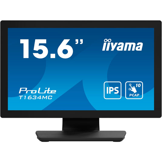 Iiyama prolite t1634mc-b1s 16 touchscreen monitor (zwart (mat), hdmi, displayport, vga)