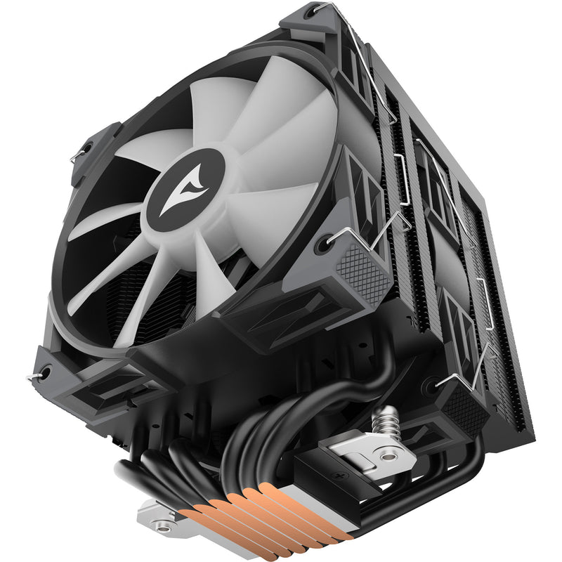 Load image into Gallery viewer, Sharkoon a60 rgb cpu-koeler (zwart, 4-pins pwm fan-connector)
