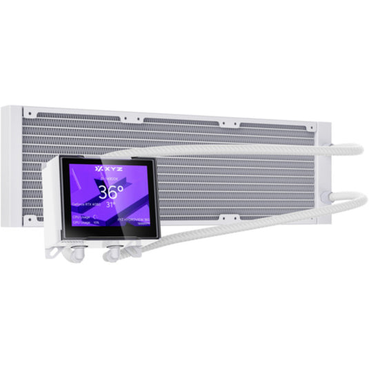Xyz pc gear hydroview aio 360 waterkoeling (wit, argb, pwm)