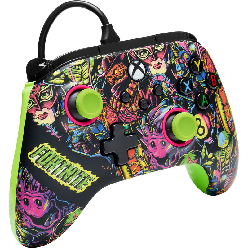 Load image into Gallery viewer, Powera advantage controller met kabel voor de xbox series x|s - fortnite: glow (neongroen, xbox series x|s, xbox one, pc)
