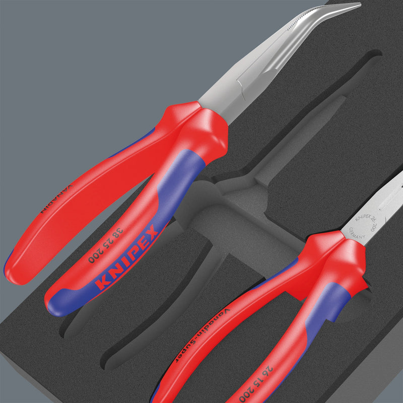 Load image into Gallery viewer, Wera 9781 schuimrubberen inzetstuk met knipex tangen set 2, 3‑delig tangenset (zwart grijs, in schuiminzet voor werkplaatswagen)
