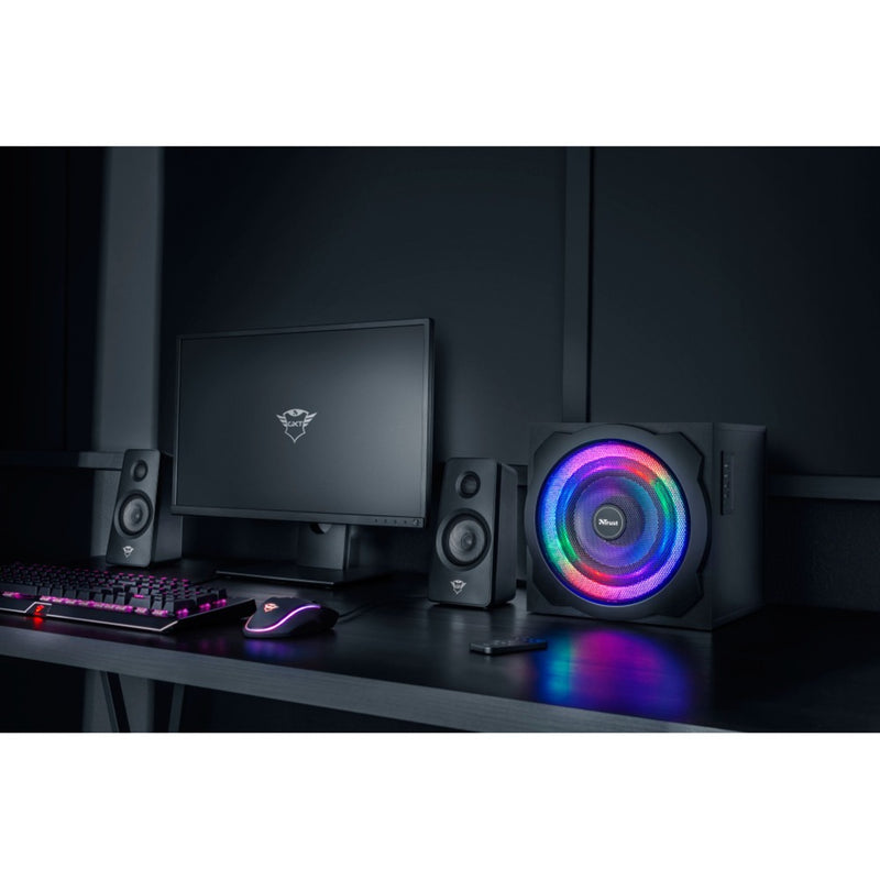 Load image into Gallery viewer, Trust gxt 629 tytan rgb illuminated 2.1 speaker set pc-luidspreker (zwart)
