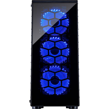 Inter-tech cxc2 midi tower behuizing (zwart | 3x usb-a | window)