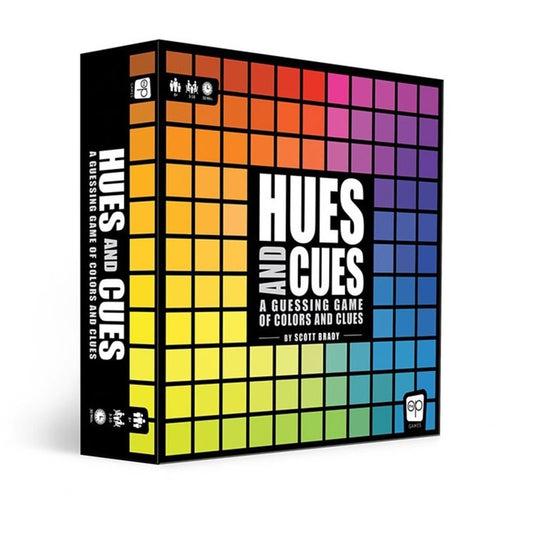 Usaopoly - hues and cues bordspel - familiespel - party spel - vanaf 8 jaar - voor 3 tot 10 spelers - engelstalige spelregels