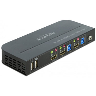 Delock hdmi kvm switch kvm-switch (zwart, 4k 60 hz, usb 3.0, audio)