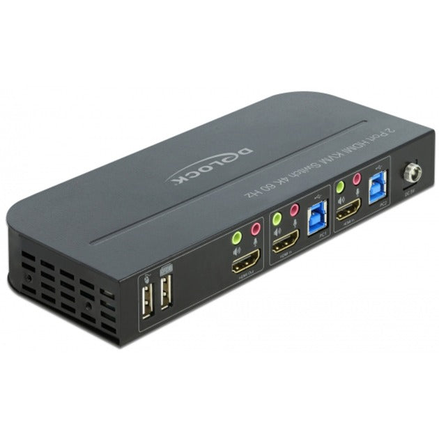 Load image into Gallery viewer, Delock hdmi kvm switch kvm-switch (zwart, 4k 60 hz, usb 3.0, audio)
