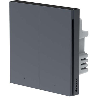 Aqara smart wall switch h1 dubbele schakelaar (antraciet, zigbee 3.0)