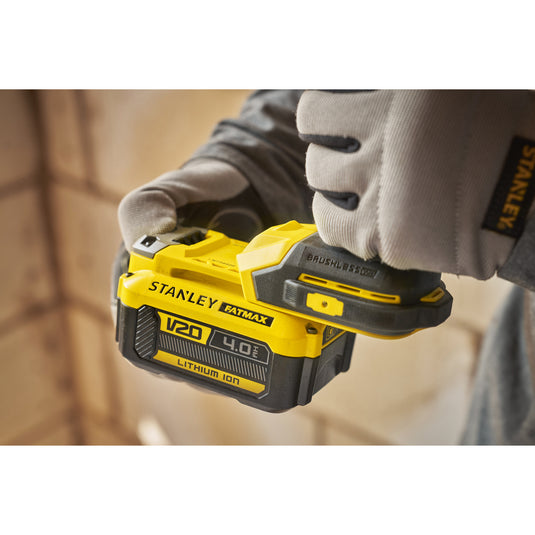Stanley fatmax v20 18v slagschroevendraaier (zwart geel, accu en oplader inbegrepen, met koffer)