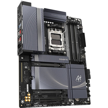 Gigabyte b850 ai top socket am5 moederbord (zwart grijs, raid, 2x 10 gb-lan, wi-fi 7, bt, sound, atx)