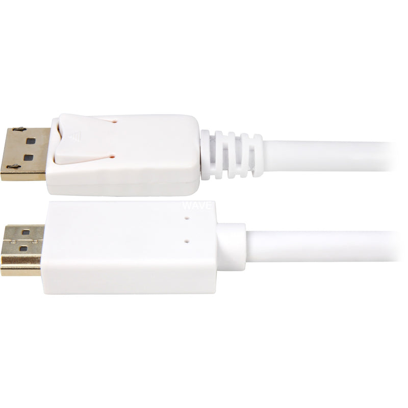 Load image into Gallery viewer, Sharkoon displayport 1.2 > hdmi adapter (wit, 1 meter, 4k)
