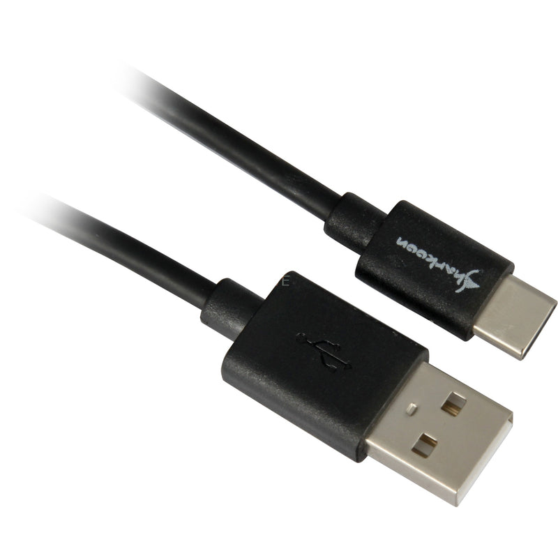 Load image into Gallery viewer, Sharkoon usb-a 2.0 - usb-c kabel (zwart, 2 meter)
