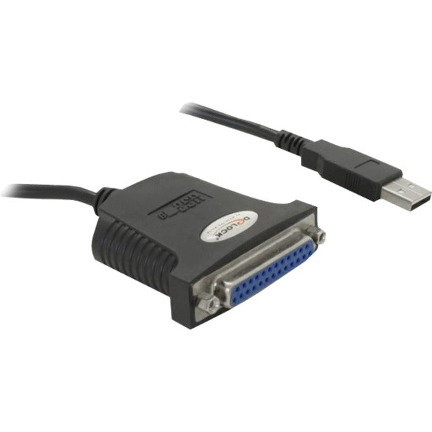 Load image into Gallery viewer, Delock usb-a 1.1 naar parallel kabel (zwart, 0,8 meter)

