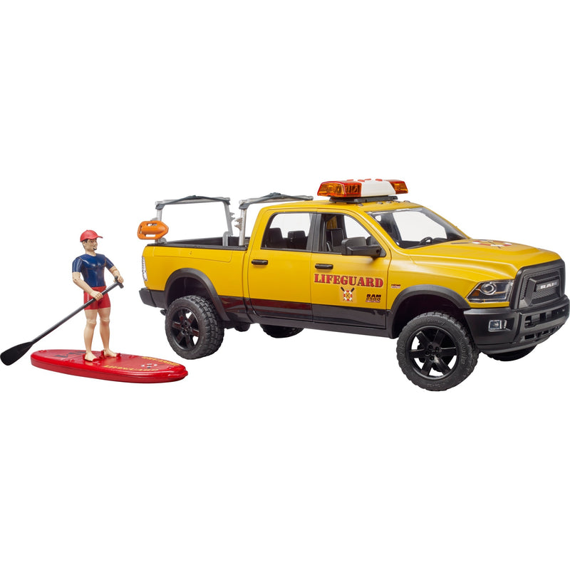 Load image into Gallery viewer, Bruder dodge ram 2500 reddingsbrigadeauto met strandwacht modelvoertuig (02506)
