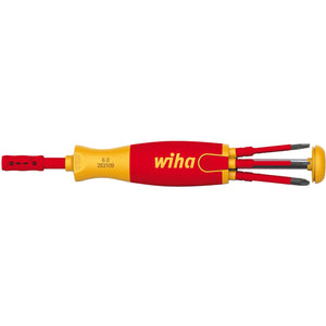 Wiha schroevendraaier met bitmagazijn liftup electric (rood geel, incl. 6 slimbits)