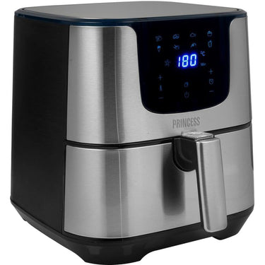 Princess 182060 digital aerofryer deluxe xxl heteluchtfriteuse (roestvrij staal zwart, 5,5 liter)