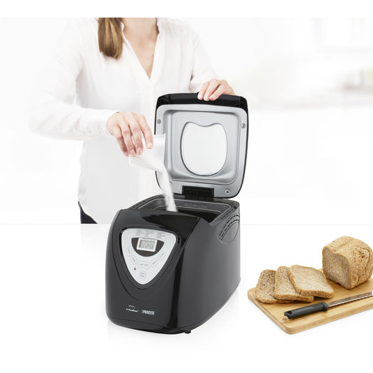 Princess 152009 broodbakmachine (zwart zilver, voor het maken van brood, cake, jam, yoghurt en rijst)