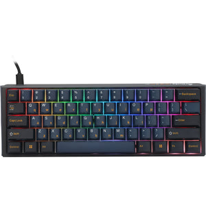 Ducky one 3 pro mini rgb mechanisch gaming toetsenbord (zwart, us lay-out (qwerty), cherry mx2a speed silver, 60%, rgb led, double-shot pbt, quack mechanics, hot swap)