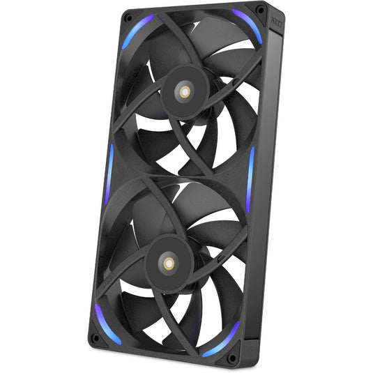 Nzxt performance fan f280x rgb case fans (zwart, 2 stuks, 280 x 140 x 30 mm, pwm)