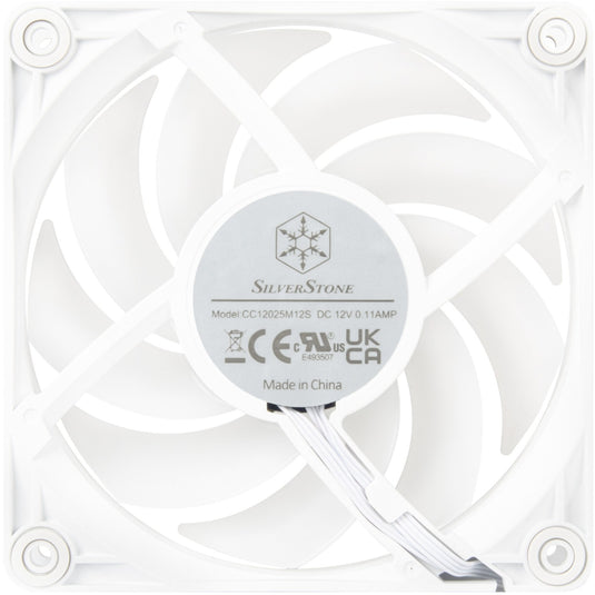 Silverstone vista 120 argb case fan (wit, 120 x 120 x 25 mm, pwm)