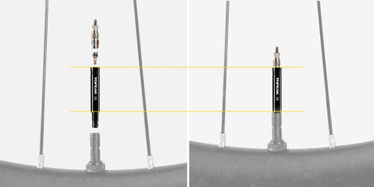 Topeak ventiel verlenger set frans 28mm