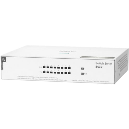 Hewlett packard enterprise instant on 1430 8g cl4 poe switch (64 watt poe)