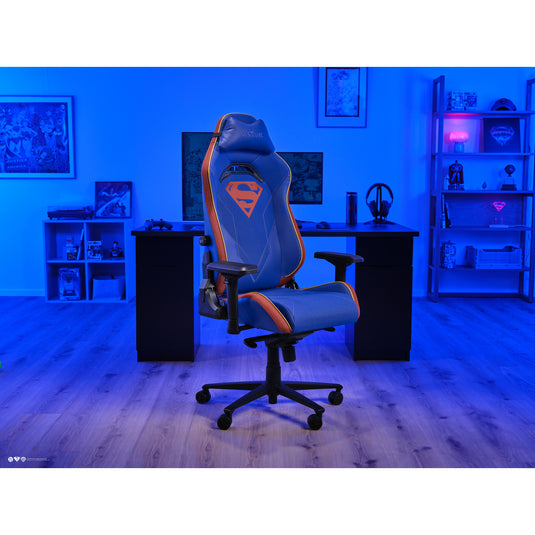 Trust gxt 721sm ruya pro premium comfortabele gamingstoel (blauw rood)