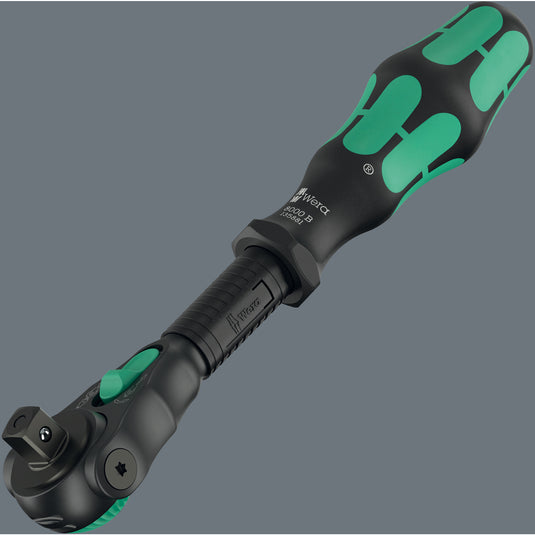 Wera 8000 b black edition zyklop speed ratel met 3 8 aandrijving (zwart groen)