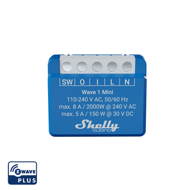 Shelly wave 1 mini lr (eu) relais (blauw, z-wave)