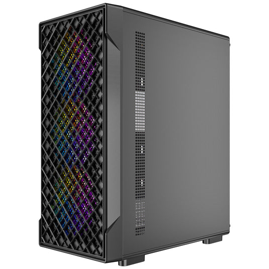 Antec vx320 argb midi tower behuizing (zwart | 3x usb-a | tempered glass)
