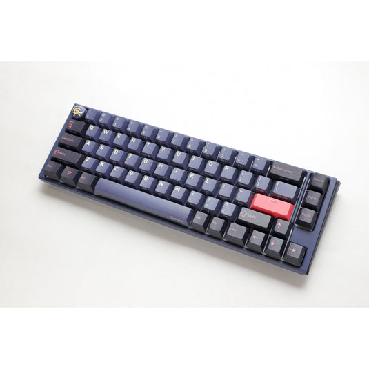Ducky one 3 cosmic blue sf rgb mechanisch toetsenbord (donkerblauw, us lay-out (qwerty), cherry mx red, 65%, rgb leds, double-shot pbt, hot-swappable, quack mechanics)