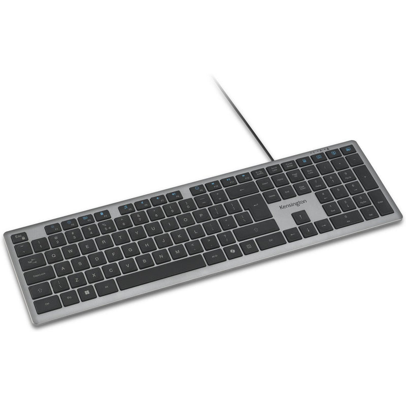 Load image into Gallery viewer, Kensington kb515 eq usb-c usb-a wired keyboard (grijs, us-international lay-out (qwerty), scissor switches, 100%)

