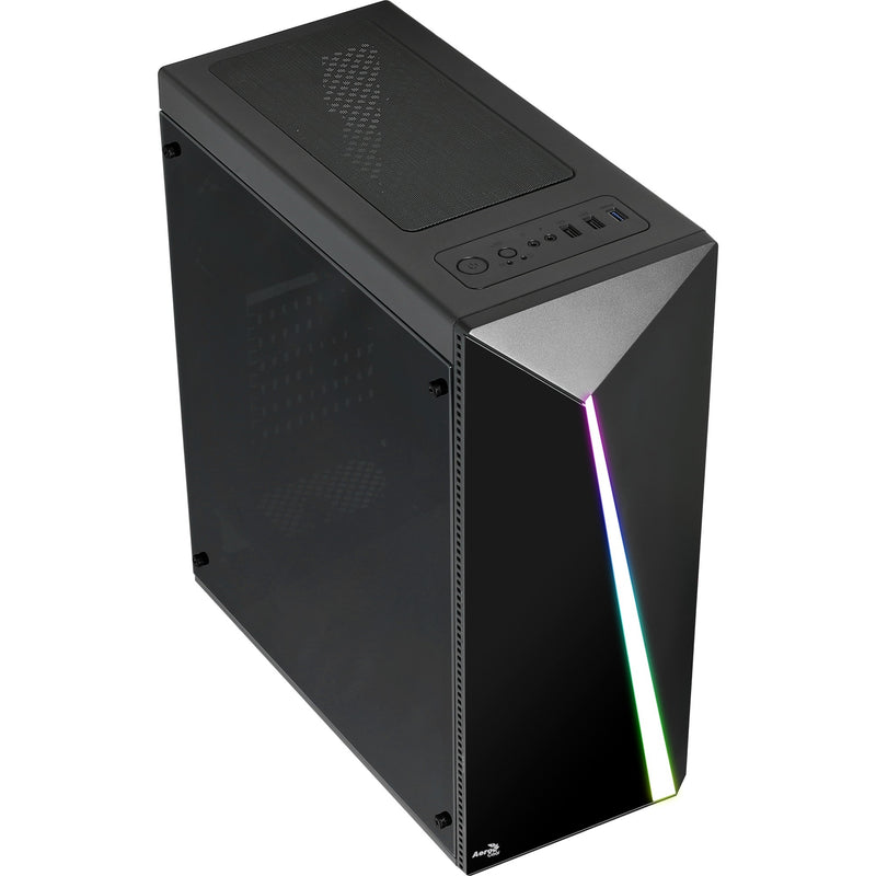 Load image into Gallery viewer, Aerocool shard midi tower behuizing (zwart | 3x usb-a | rgb | window)
